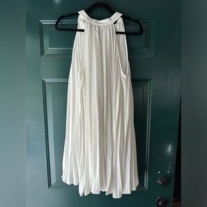 White Dress Pleated